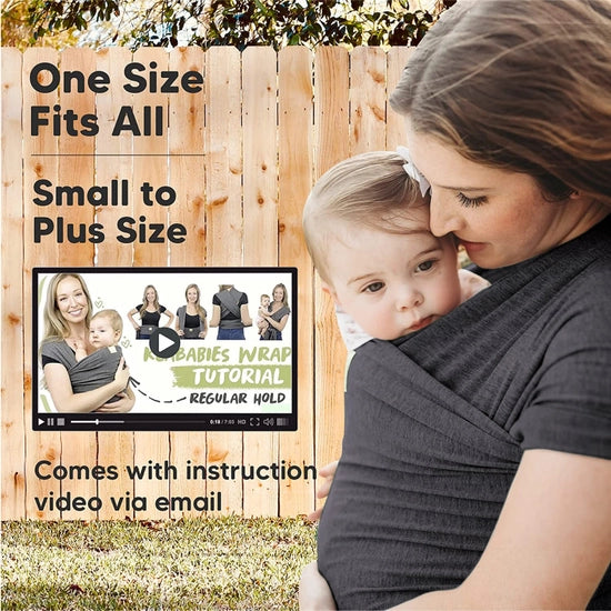 KeaBabies Baby Wrap Carrier (Mystic Gray)