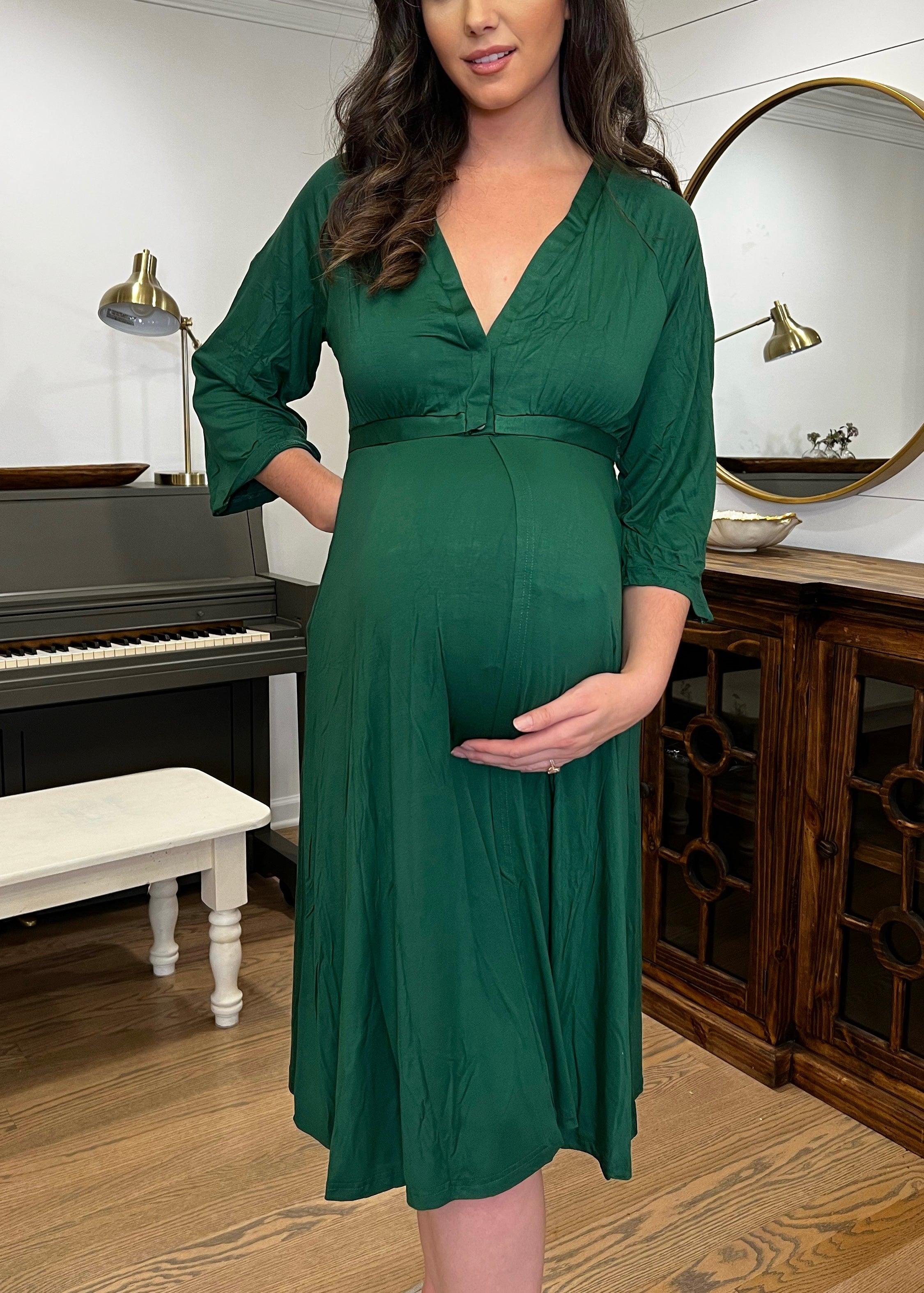 Adjustable Strap Nursing Wear Ekouaer Maternity Nursing Gown & Robe Set 2-Piece Waffle Fabric, Emerald Green, For Labor & Breastfeeding Postpartum Nursing Wear Adjustable Strap Nursing Wear Ekouaer Maternity Nursing Gown & Robe Set 2-Piece Waffle Fabric, Emerald Green, For Labor & Breastfeeding Postpartum Nursing Wear