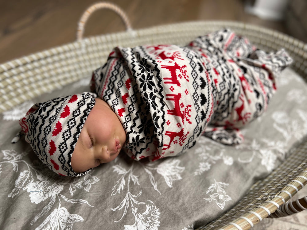 Baby Swaddle & Hat Set  Holiday Edition