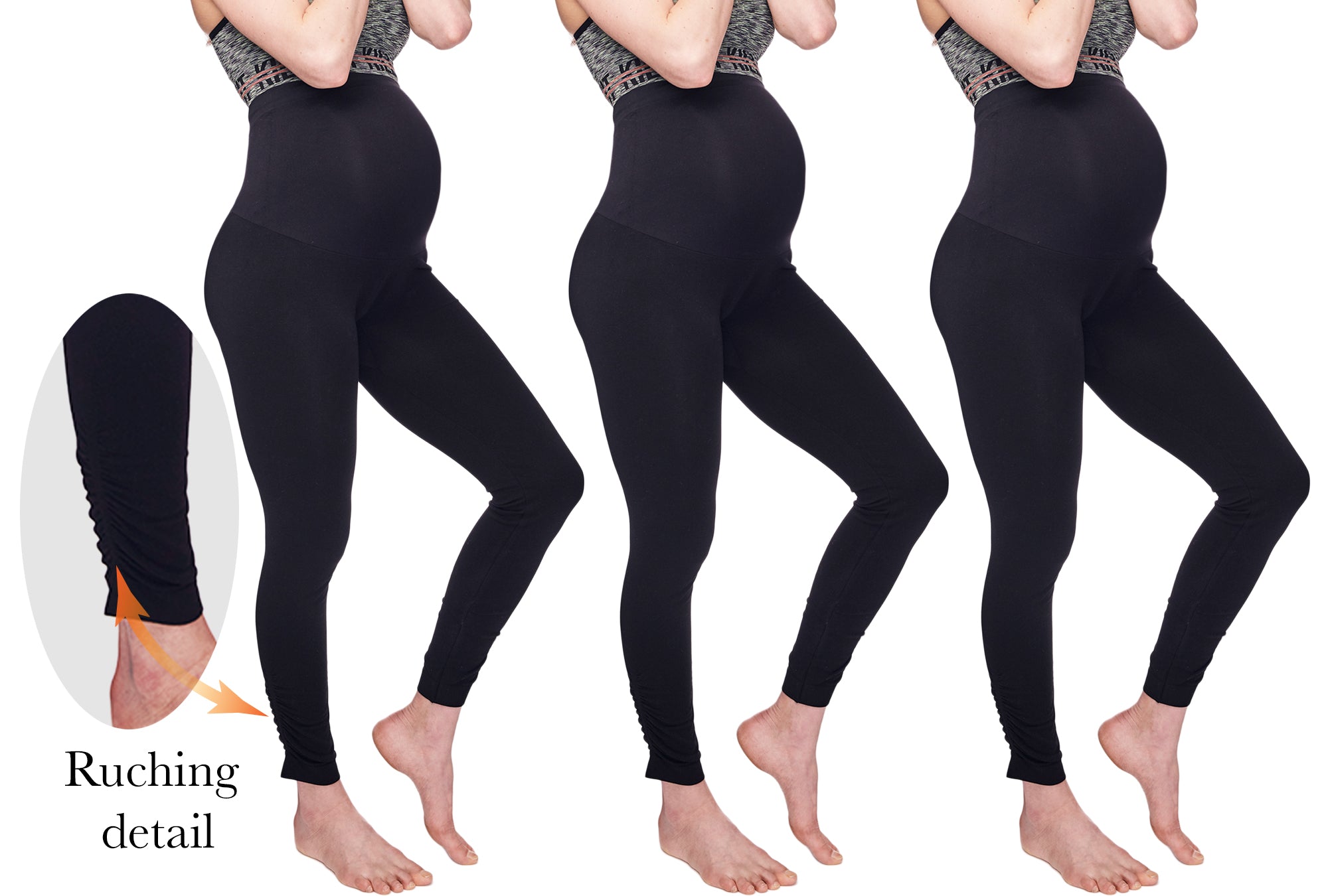 Maternity Leggings, BLACK (3 Pack)