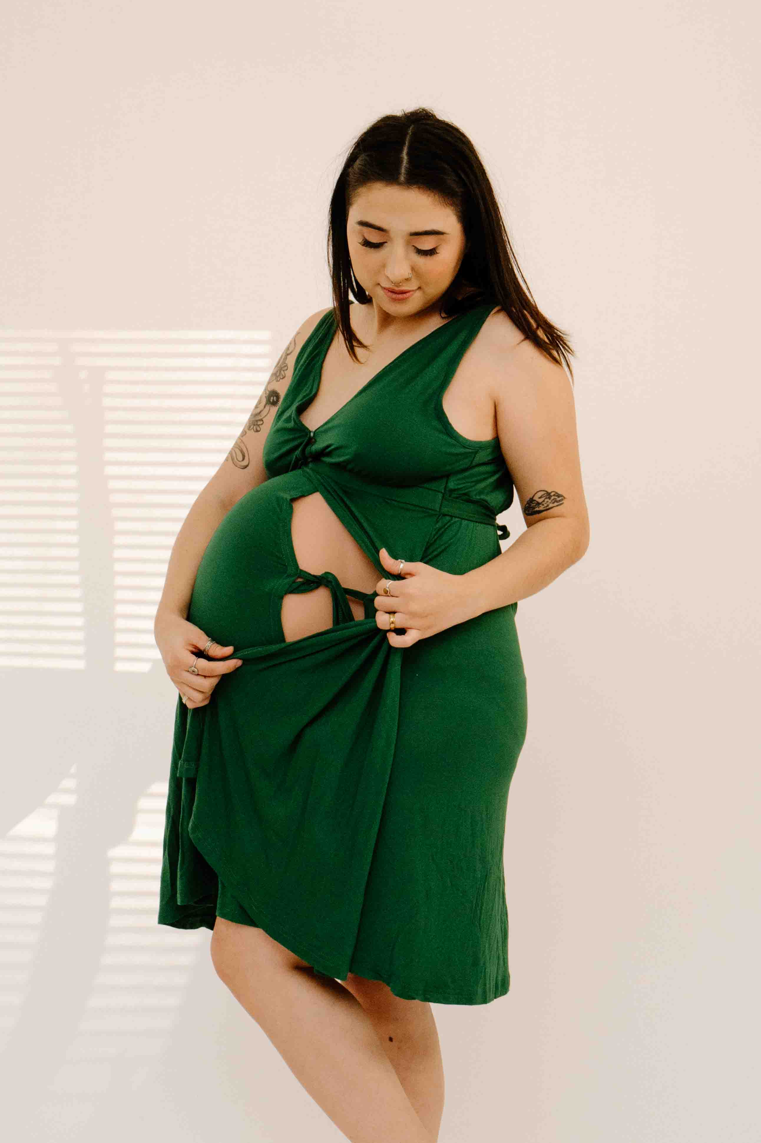 Juliet Labor & Postpartum Gown in Emerald