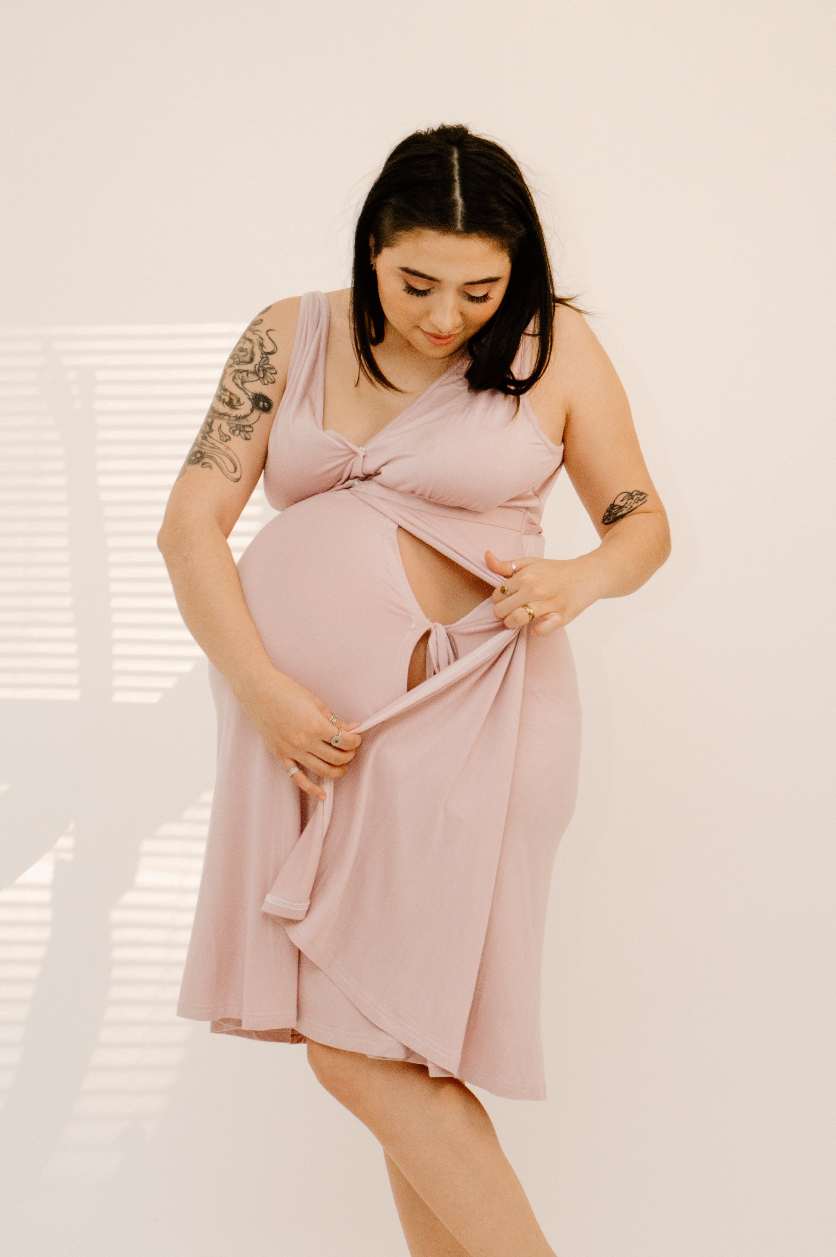 Juliet Labor & Postpartum Gown in Mauve