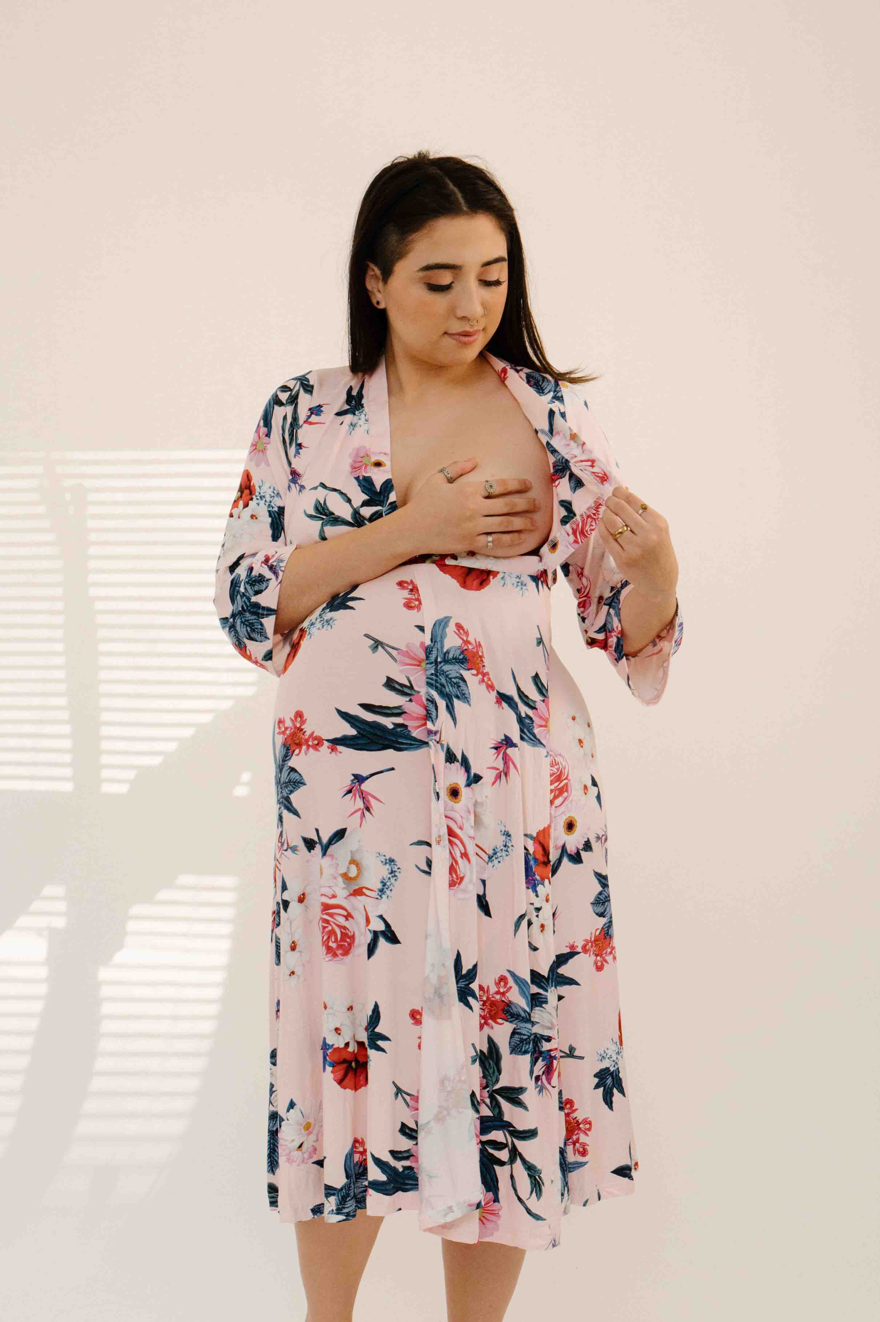 postpartum maxi dress Cotton Blockprint dress,gifts for her,resort wear,mom Postpartum gift,mother's day gift,pleated dress,pintuck dress,summer dress,boho dress
