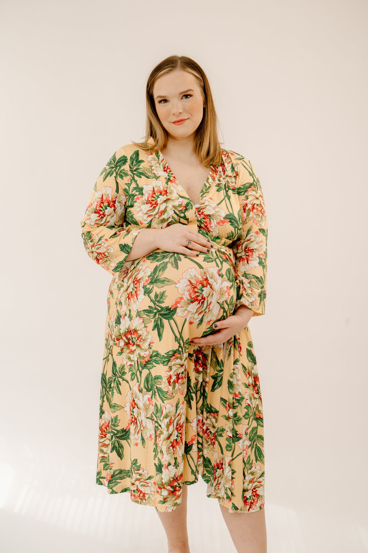 Labor & Postpartum Gown Floral