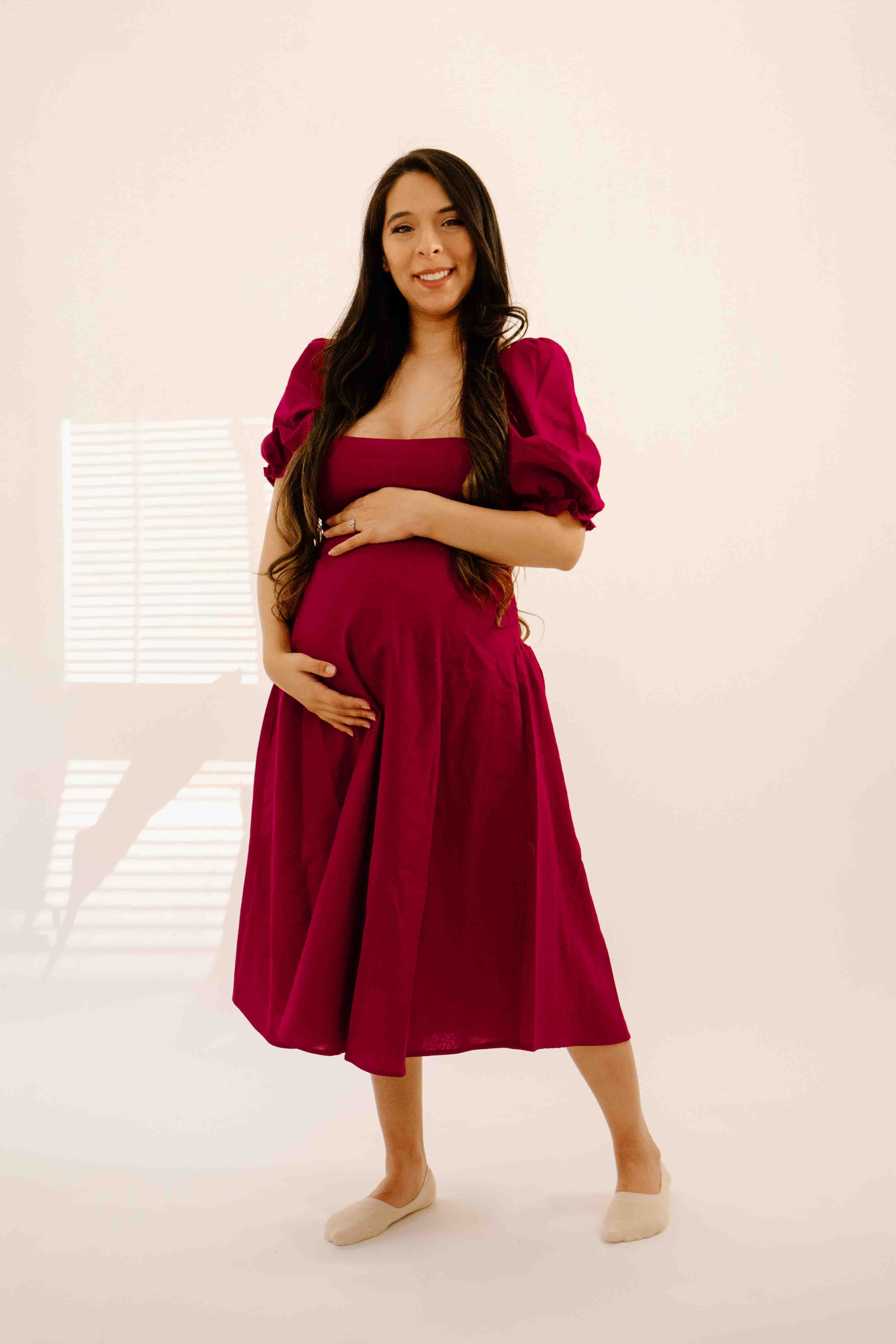 Selena Dress in Merlot