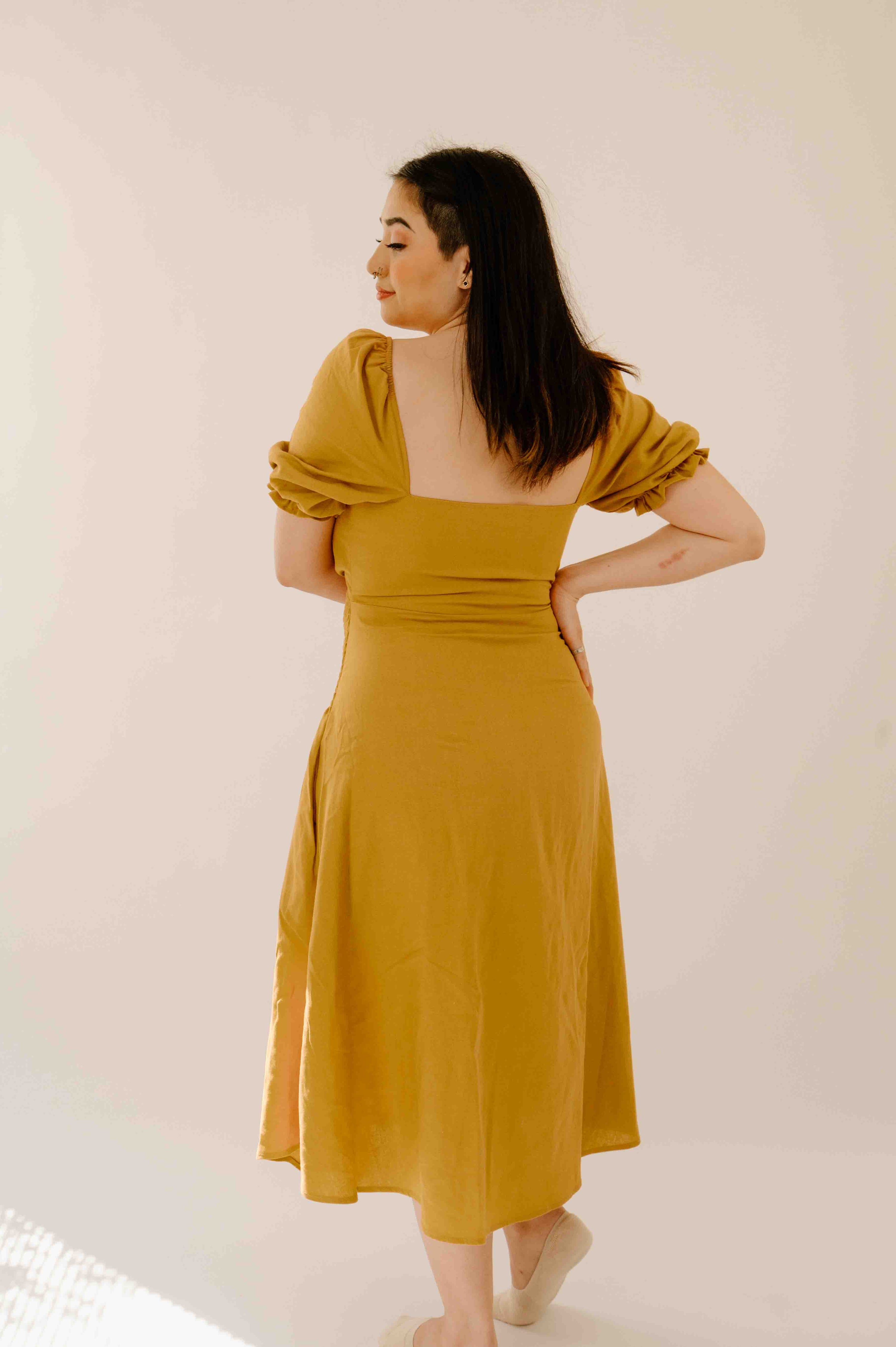 Selena Dress in Mustard Small / Mustard Selena Dress in Mustard Small / Mustard