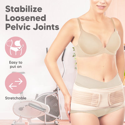 KeaBabies Revive 3 in 1 Postpartum Belt (Classic Ivory, XL)