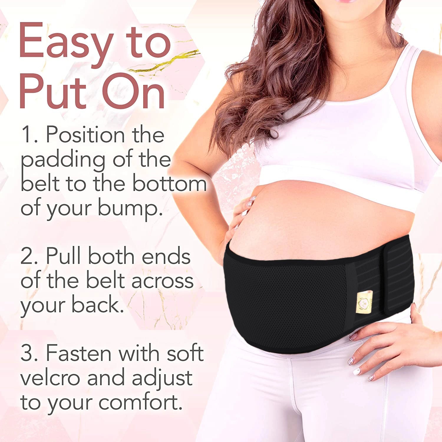 KeaBabies Maternity Support Belt (Midnight Black, One Size)