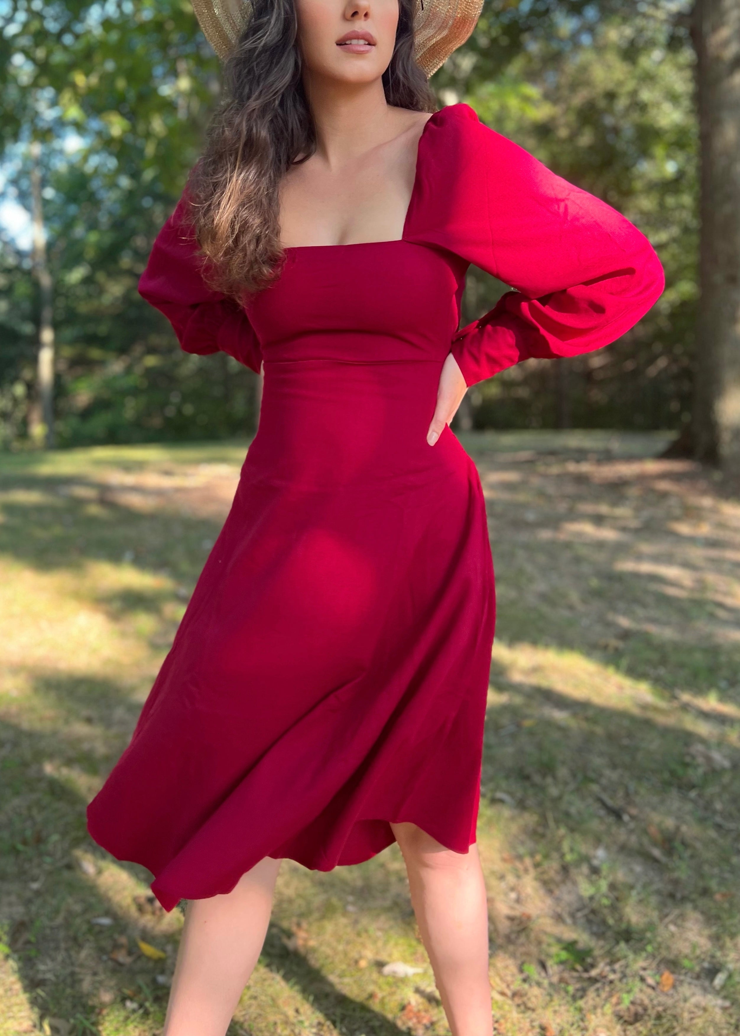 Juniper dress in Merlot