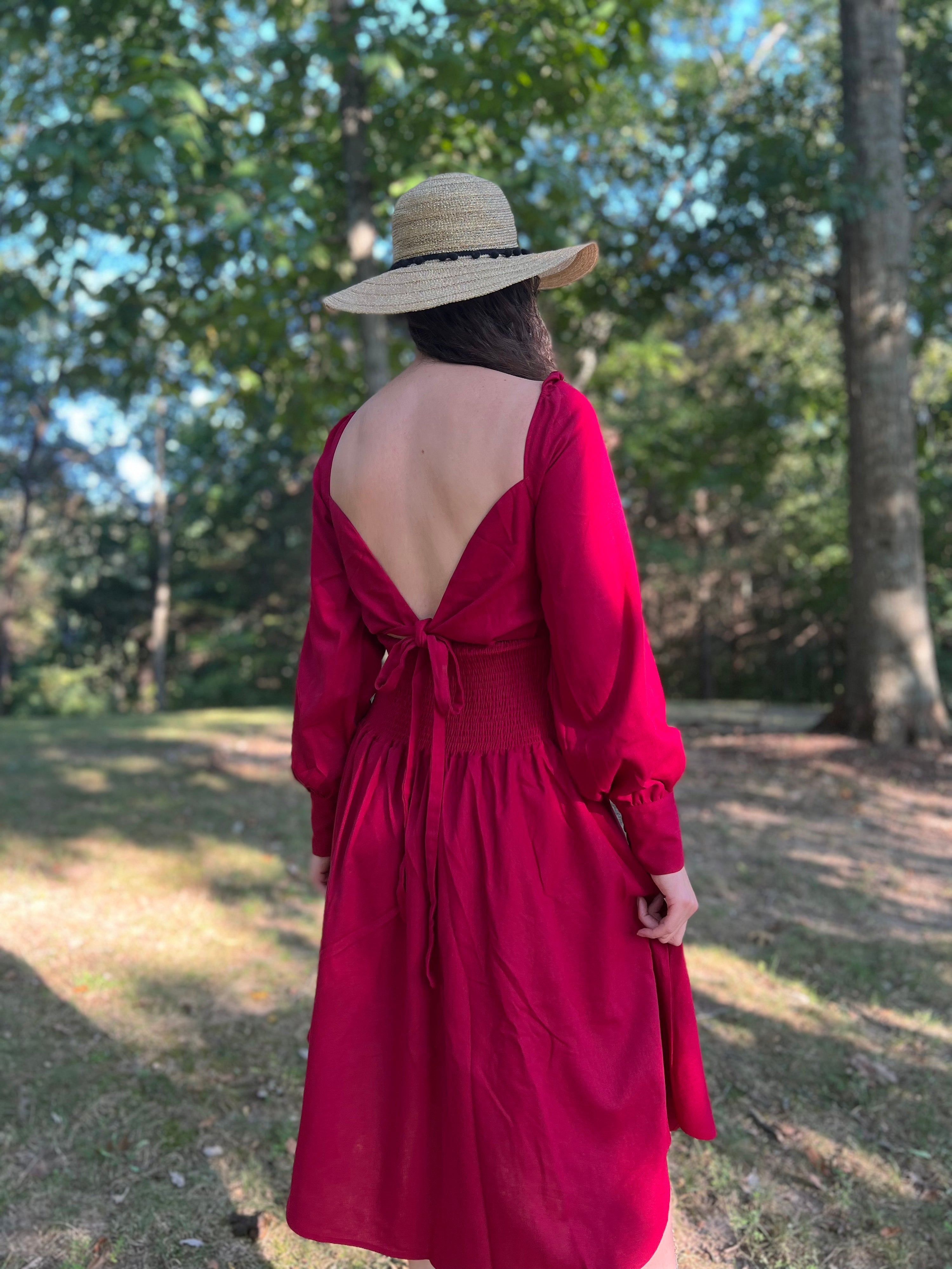 Juniper dress in Merlot